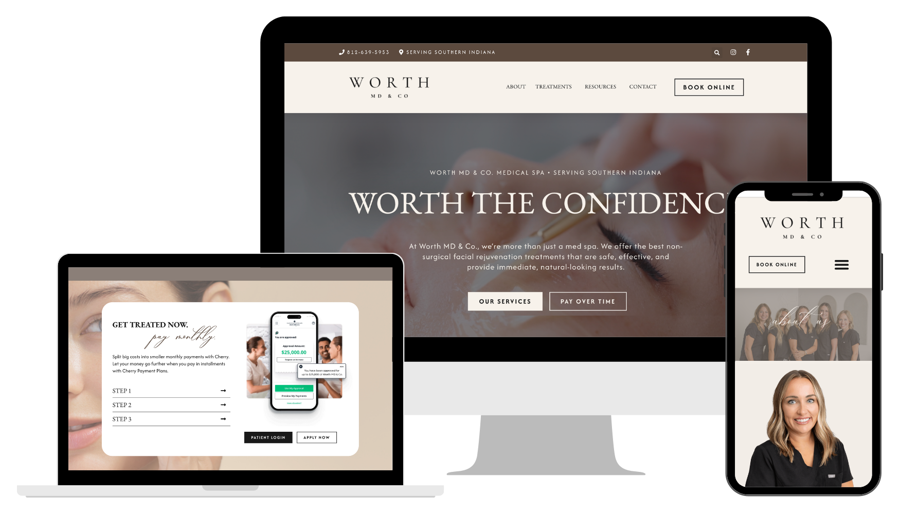 Worth MD & Co. Website Design by Ice Design Studio