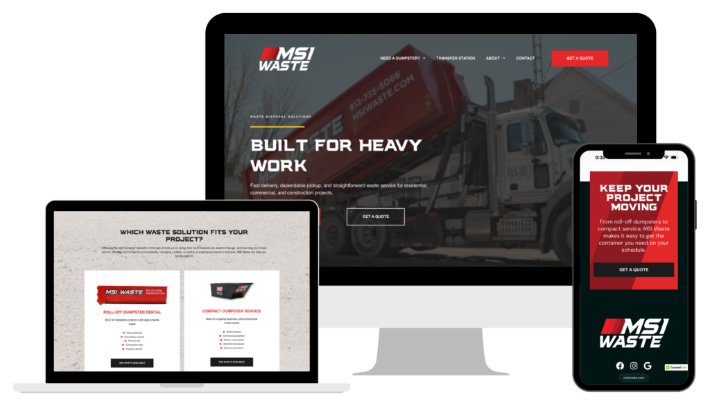 MSI Waste Website Design by Ice Design Studio