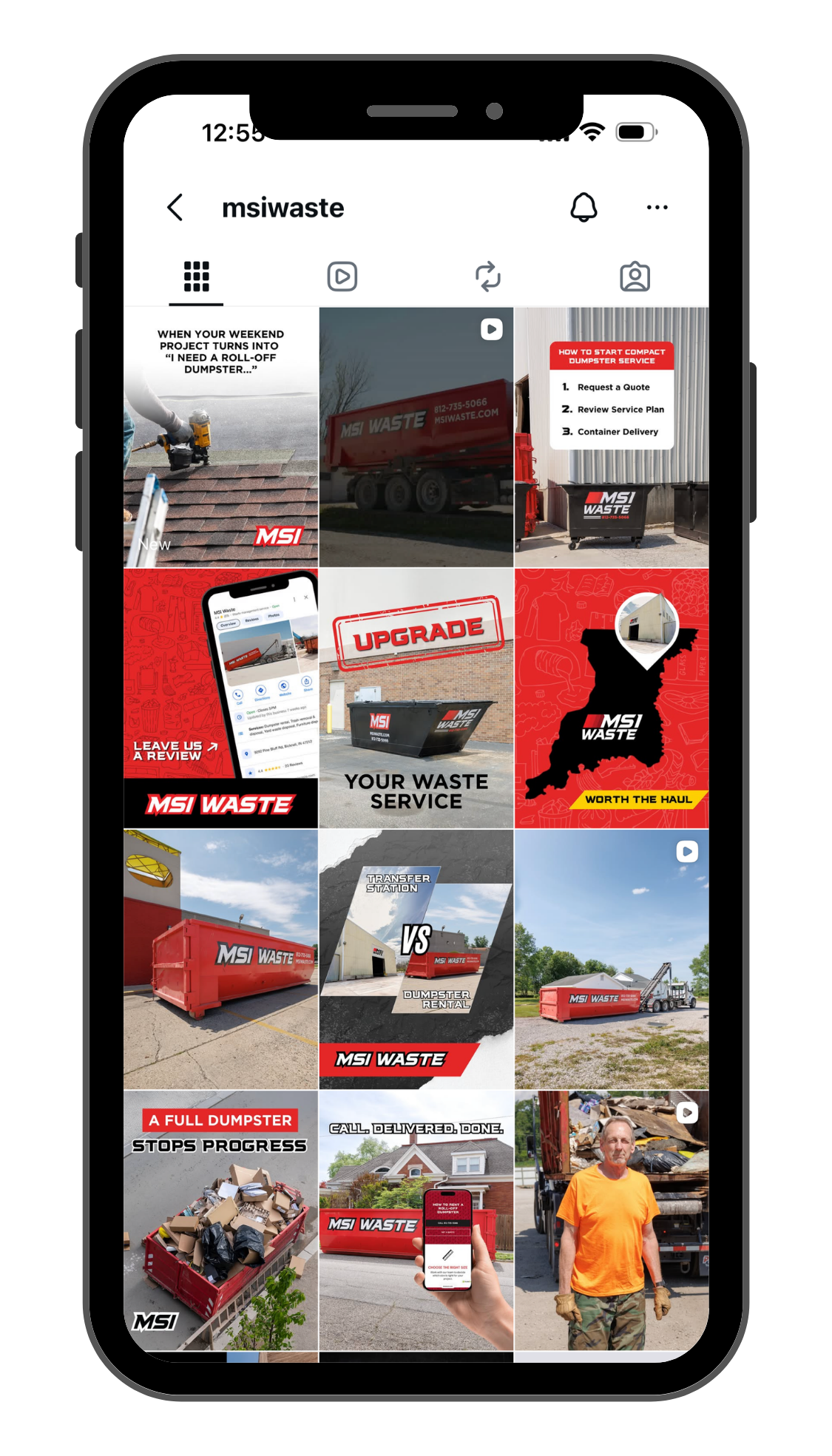 MSI Waste Instagram Grid and Social Media Management by Ice Design Studio