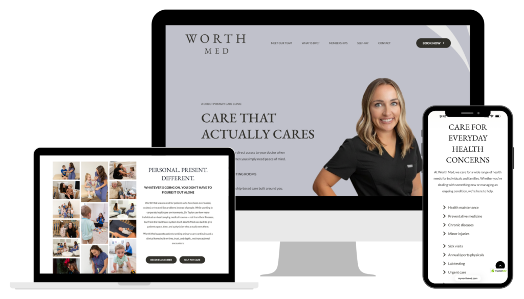 Worth Med Website Design by Ice Design Studio